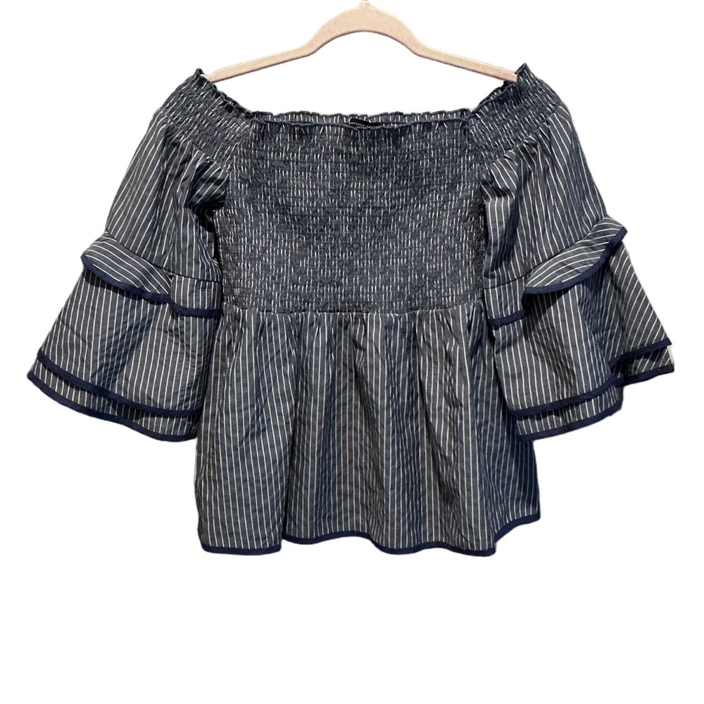 American Eagle Outfitters off-the-shoulder striped blouse. Size S. - Picture 1 of 10